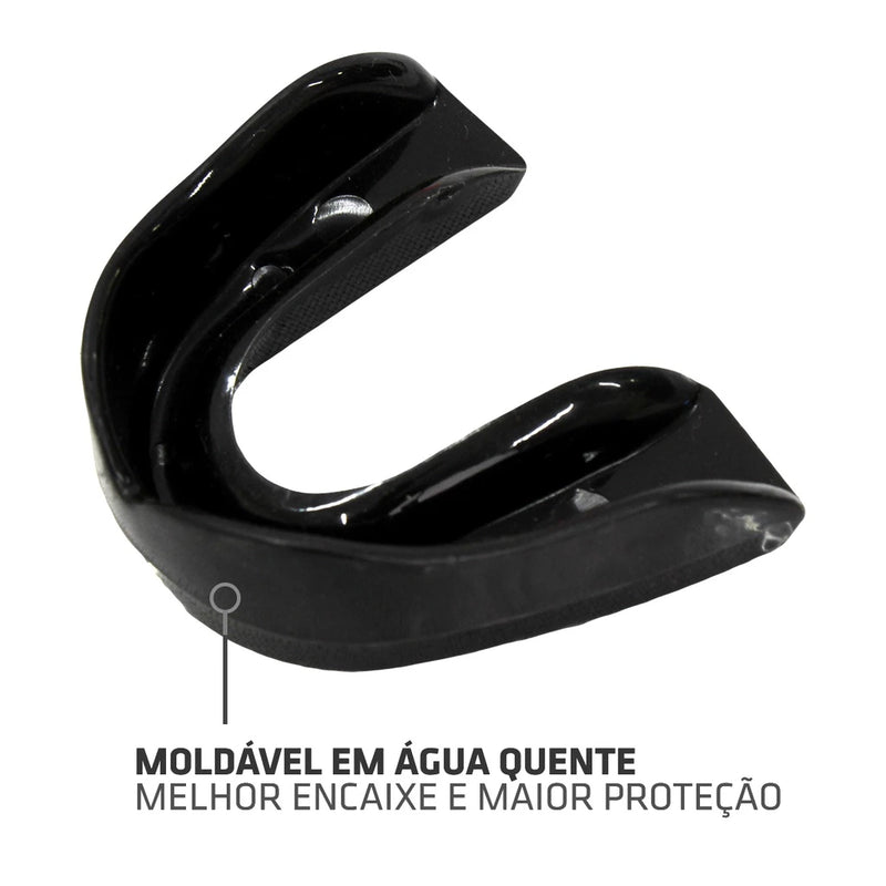 KIT BANDAGEM ELÁSTICA 3 METROS PROFISSIONAL + PROTETOR BUCAL MUVIN - PROTEÇÃO PARA MÃOS, PUNHOS E BOCA - BOXE MUAY THAI MMA ARTES MARC