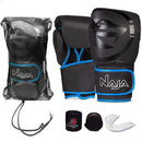 KIT NAJA LUVA BOXE + BANDAGEM + PROTETOR BUCAL + BOLSA - CONJUNTO BLACKLINE - PREMIUM