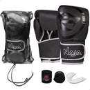 KIT NAJA LUVA BOXE + BANDAGEM + PROTETOR BUCAL + BOLSA - CONJUNTO BLACKLINE - PREMIUM