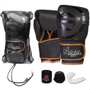 KIT NAJA LUVA BOXE + BANDAGEM + PROTETOR BUCAL + BOLSA - CONJUNTO BLACKLINE - PREMIUM